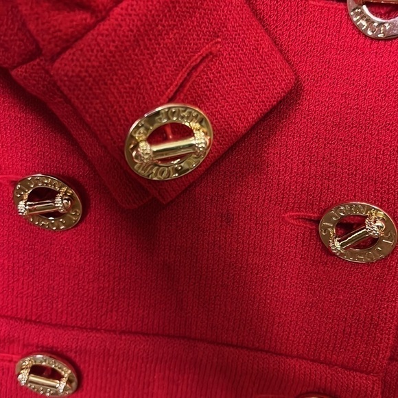 ST. JOHN COLLECTION red jacket/cardigan Small - Picture 5 of 9